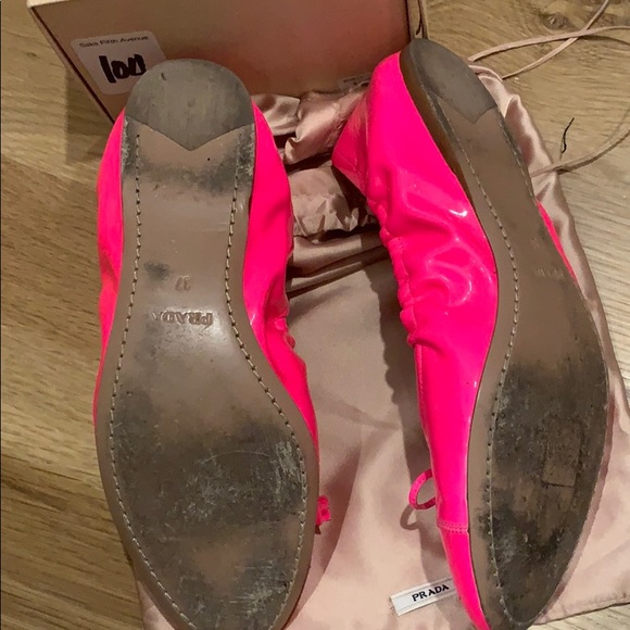 Prada hot pink patent leather ballet flats size 37 - Picture 5 of 8